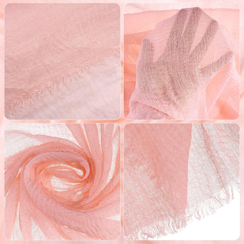 Nydotd Women Summer Cotton Linen Scarf Crinkle Long Beach Shawl Wrap hijab with Fringe - Image 3